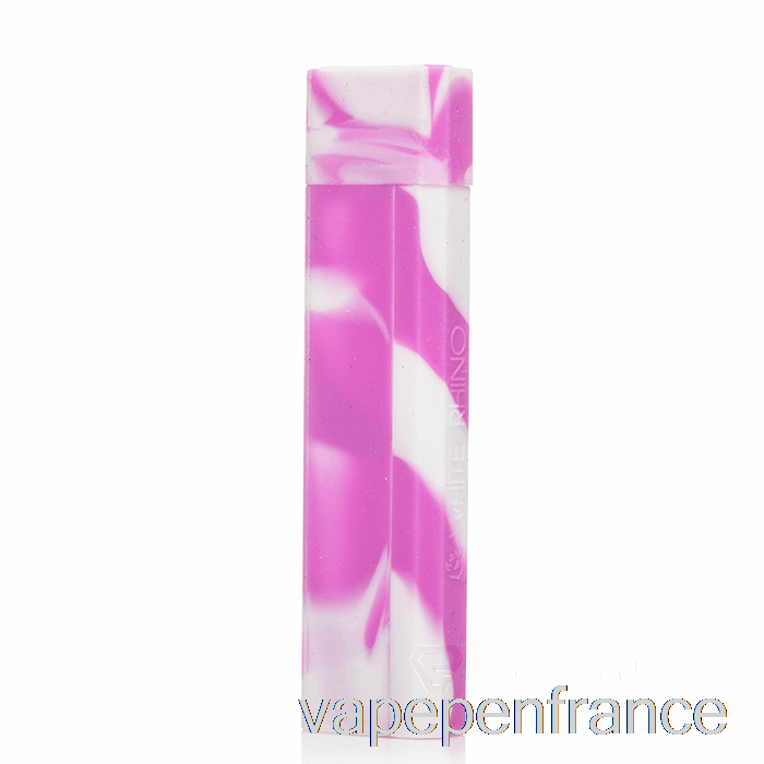 Stylo Vape En Silicone Rhinocéros Blanc [quartz] Violet Blanc (lueur Uv)